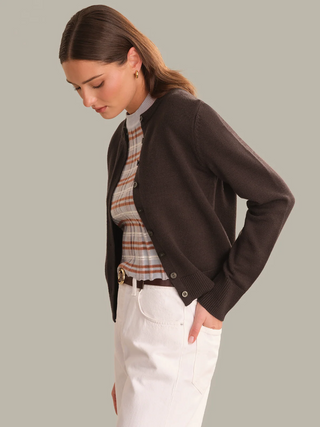 Briony Crew Neck Front Cardigan