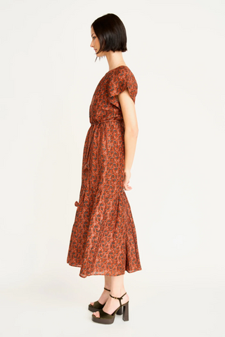 Vienna Dress in Amber Cattail