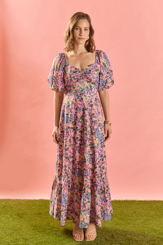 Open Tie Back Maxi Dress