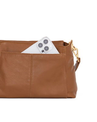 Bryant Med - Mahogany Pebble/Brushed Gold/Red Zip
