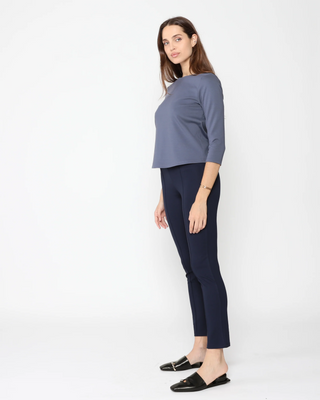 Ponte Knit 3/4 Sleeve Denim