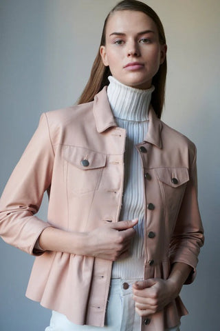 Brie Burnished Leather Jacket