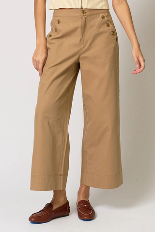 Dean Straight Leg Button Pant Khaki