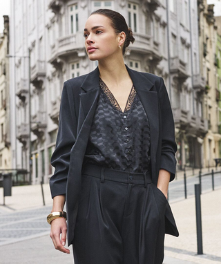 Blazer 3/4 Sleeve Black