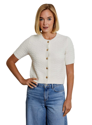 Crew Neck Cardi Canvas