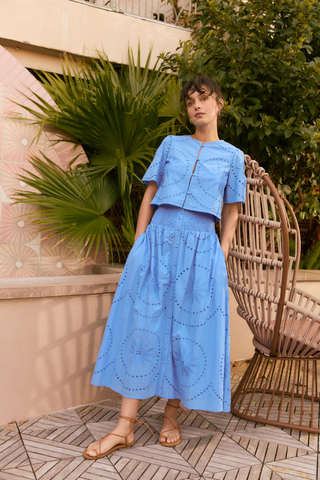 Georgia Skirt, Azul Lace
