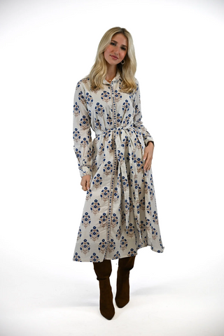 Marit | Azure Bloom Dress