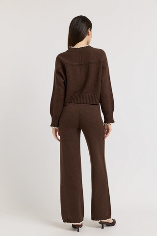 Edge Stitch Button Front Knitted Cardigan
