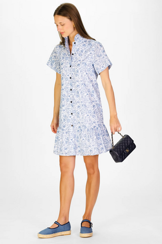 Inez Dress Blue Floral
