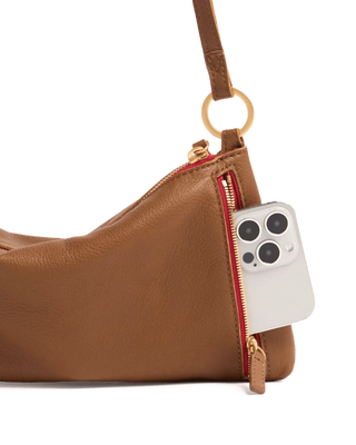 Kyle - Mahogany Pebble/Brushed Gold/Red Zip