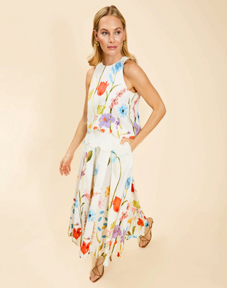 Sonata Scallop Midi Skirt Garden Muse