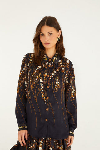 Garden Silhouette Black Shirt