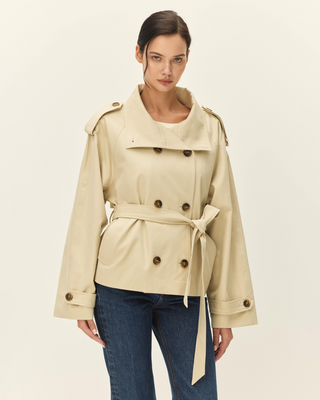 Saint Cropped Trench Jacket