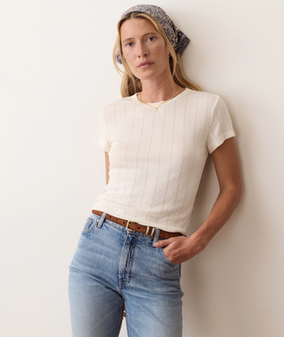 Lexi Pointelle Crew Tee