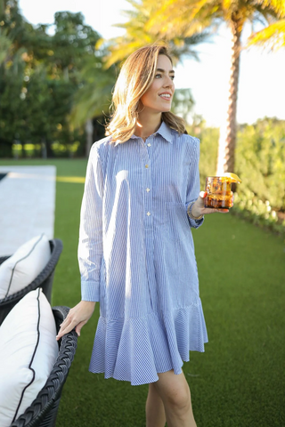Iris Drop Waist Shirt Dress