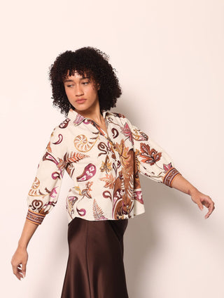 Elsa Blouse Misty Ferns