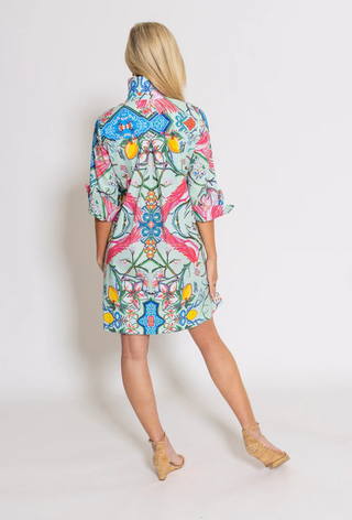 Mint Chinois Shirt Dress Short