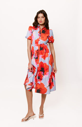 Anett Dress - Peri/Red Blot Floral