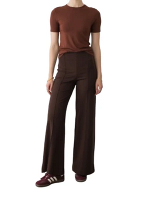 Ponte Knit Standard Wide Leg Pant