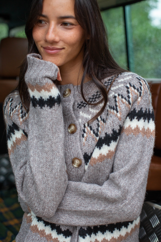 New England Cardigan Mushroom heather