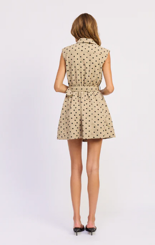 Hadley Mini Dress - Tan Black