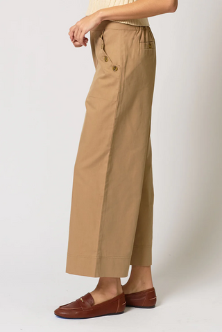 Dean Straight Leg Button Pant Khaki