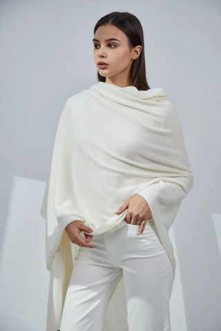 Cashmere Travel Wrap - Ivory