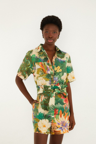 Oriental Garden Multicolor Romper