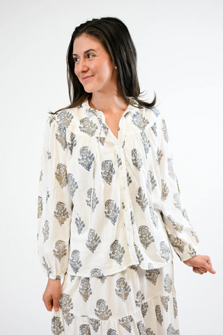 Olive Blouse - Antique Bloom