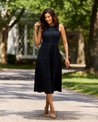 Blake Dress Navy Saddle