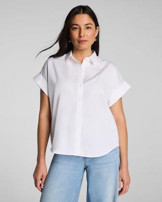 Poplin Oversized Short Sleeve White