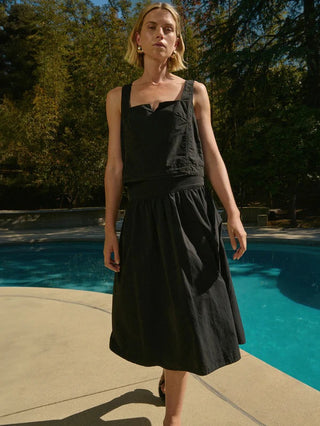 Ava Midi Skirt - Jet Black