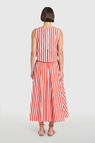 Pavilion Skirt, Red Stripes