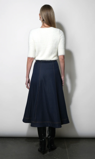 Indy Midi A-Line Denim Skirt