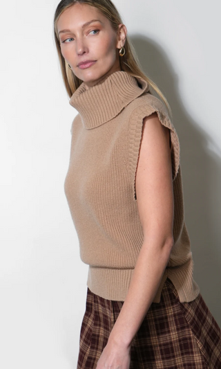 Charlotte Loose Funnel Neck Sweater Knit Top