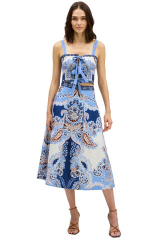 Mabel Skirt Azure Paisley