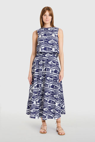 Crop Top Fish Print