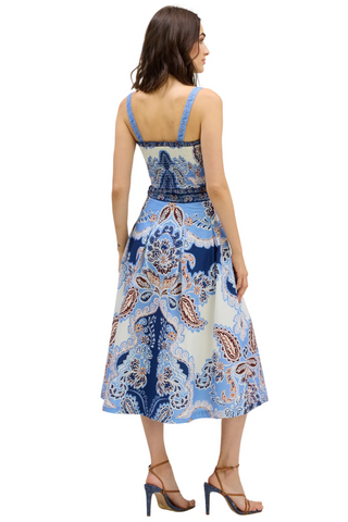 Mabel Skirt Azure Paisley