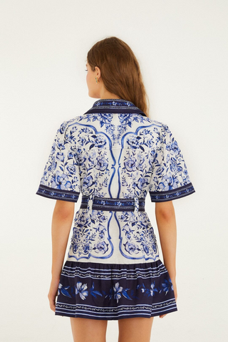 Porcelain Garden Off-white Mini Dress