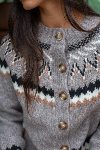 New England Cardigan Mushroom heather