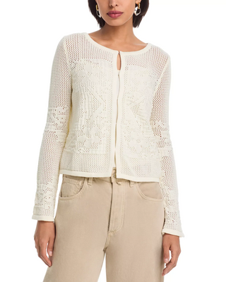 Marigold Mesh Stitch Sweater Jacket