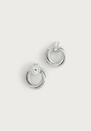 Neptune Triple Ring Earrings - Silver