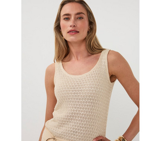 Singlet knit sequins natural