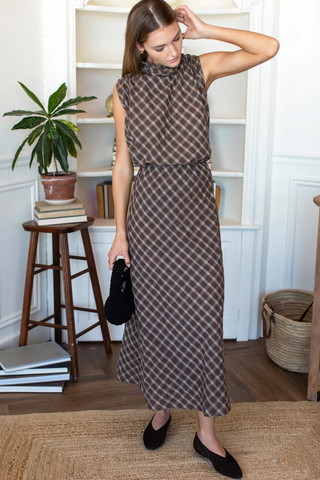 Bias Skirt 2 Cocoa Plaid - S