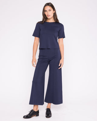 Ponte Knit Short Sleeve Top Extended