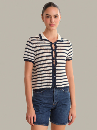 Leilani Collared Button Front Cardi