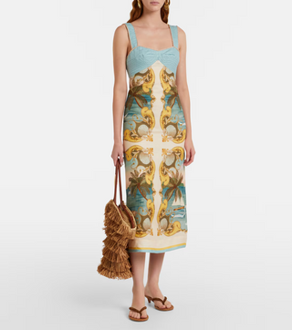 Royal Sea Multicolor Sleeveless Maxi Dress