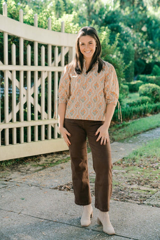 Cara Blouse - Burnt Orchid