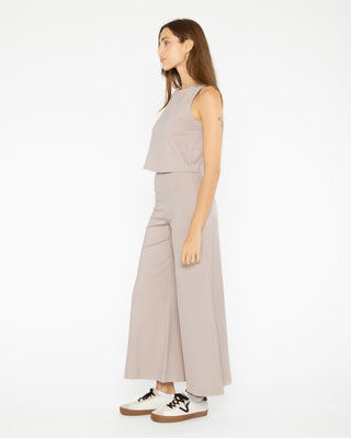 Ponte Knit Wide Leg Pant Clay