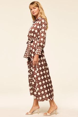 Herminia Dress Choco Rattan